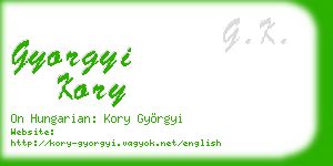 gyorgyi kory business card